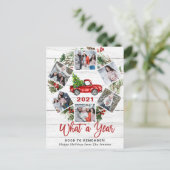 クリスマス・レッド・トラック6枚組フォトカード 今年はどんな年 ポストカード (スタンド正面)