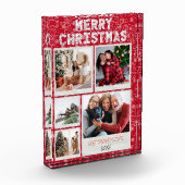 クリスマス レッド ドゥードルズ 5 枚の写真 ファミリー クリスマス フォトブロック (左)