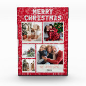 クリスマス レッド ドゥードル 5 枚の写真 ファミリー クリスマス フォトブロック (正面)