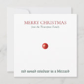 クリスマス・レッド・ノーズ・トナカイおもしろいア (正面)