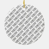 クリスマス レッド パウ プリント ニャー 猫 名前 ホリー ファン セラミックオーナメント (裏面)