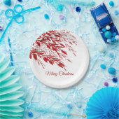 クリスマス レッド ベリー ブランチ ペーパープレート (パーティー)