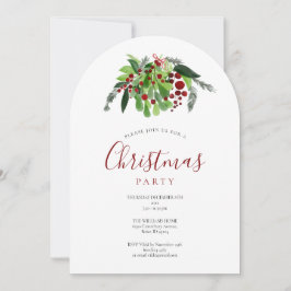 クリスマス レッド ベリー ホリデー パーティー アーチ 招待状