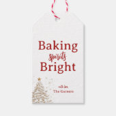 クリスマス・レッド・ベーキング・スピリッツ ギフトタグ (正面)
