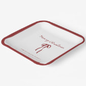 クリスマス レッド ボウ ホリデー ペーパー プレート (傾斜あり)