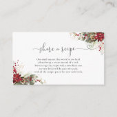 クリスマス レッド ポインセチアのレシピ依頼 封入物 エンクロージャーカード (正面)