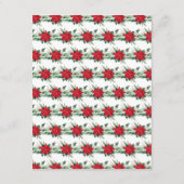 クリスマス レッド ポインセチア ウェディング 詳細 エンクロージャーカード (裏面)