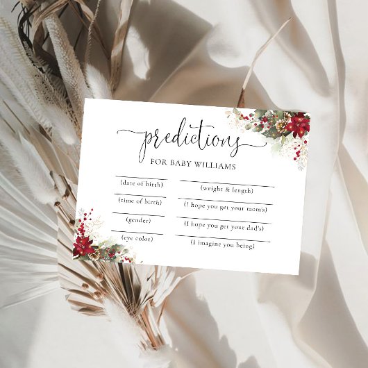 クリスマス レッド ポインセチア 予測 カード