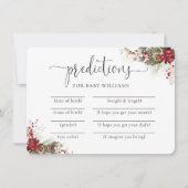 クリスマス レッド ポインセチア 予測 カード (正面)