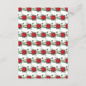 クリスマス・レッド・結婚ポインセチアのハネムーン基金 エンクロージャーカード (裏面)