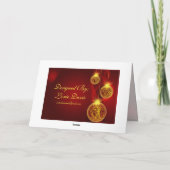 クリスマス・レッド・金ゴールドメリー、クリスマス シーズンカード (裏面)