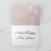クリスマス・レッド・金ゴールドメリー、クリスマス シーズンカード (内部)