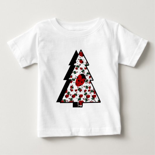 クリスマス・レディバグ ベビーTシャツ (正面)