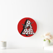 クリスマス・レディバグ ラウンド壁時計 (ホーム)