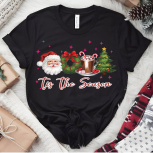 クリスマス、レトロメリー、おもしろいクリスマスギフトシャツ トライブレンドTシャツ