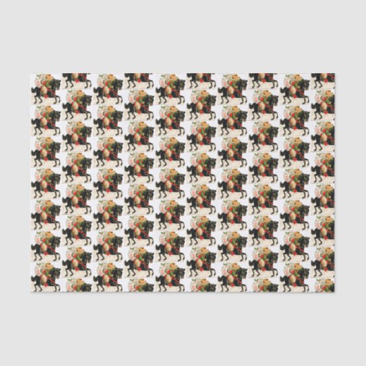 クリスマス・レトロヴィンテージボーイ・ホース 薄葉紙 (正面)