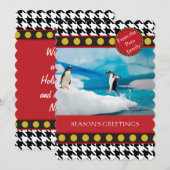 クリスマス・レンジDogtooth千鳥格子の、 シーズンカード (正面/裏面)