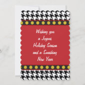 クリスマス・レンジDogtooth千鳥格子の、 シーズンカード (裏面)