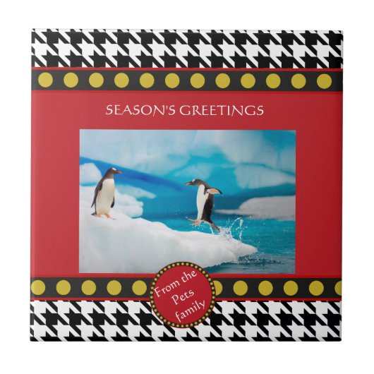 クリスマス・レンジDogtooth千鳥格子の、 タイル (正面)