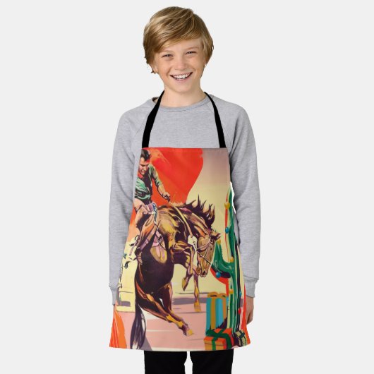 クリスマス・ロデオ エプロン (着用した状態)