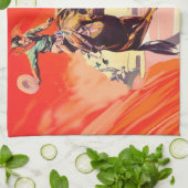 クリスマス・ロデオ キッチンタオル (折り畳み)