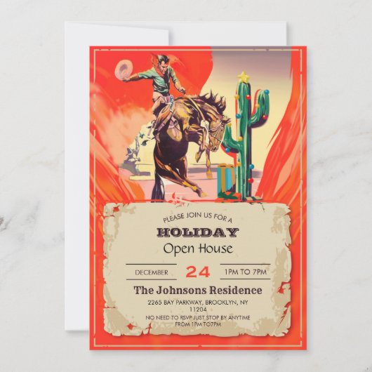 クリスマス・ロデオ 招待状 (正面)