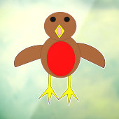 クリスマス・ロビン ウィンドウサイン (シート3)