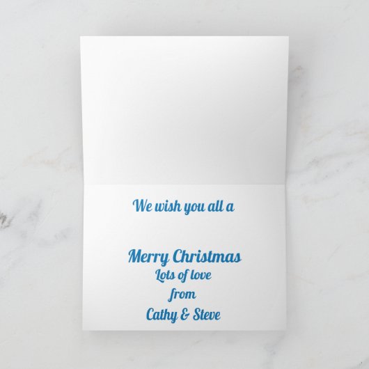 クリスマス・ロビン カード (内部)