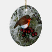 クリスマス・ロビン セラミックオーナメント (右)