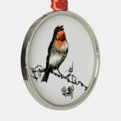 クリスマス・ロビン メタルオーナメント (右)