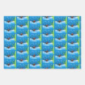 クリスマス・ロビン ラッピングペーパーシート (正面2)