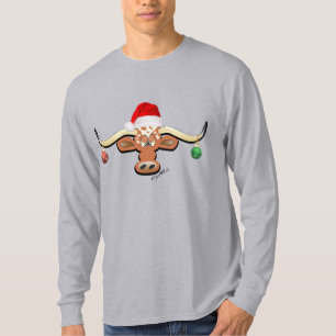 クリスマス・ロングホーン・ステア Tシャツ