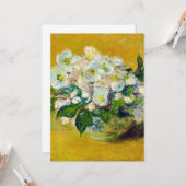 クリスマス・ローズ(クロード・モネ作) カード (正面/裏面インサイチュ)