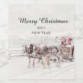 クリスマス ワインラベル (シングルラベル)