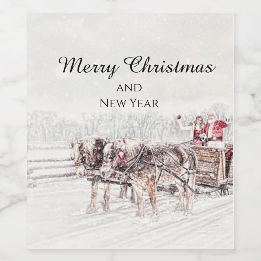 クリスマス ワインラベル (シングルラベル)