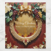 クリスマス ワインラベル (シングルラベル)