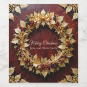 クリスマス ワインラベル (シングルラベル)