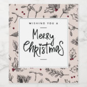 クリスマス ワインラベル (シングルラベル)