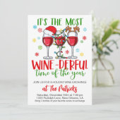 クリスマス ワイン交換パーティー 招待状 (スタンド正面)