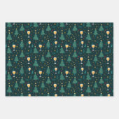 クリスマス ワイン ラバー ラッピングペーパーシート (正面3)