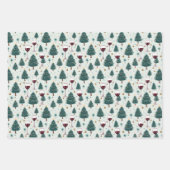 クリスマス ワイン ラバー ラッピングペーパーシート (正面3)