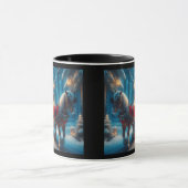 クリスマス・ワン・ホースとキャラージュの乗り物 マグカップ (中央)