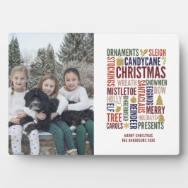 クリスマス・ワーズ・ホリデー・フォト・プラーク（イーゼル付） フォトプラーク