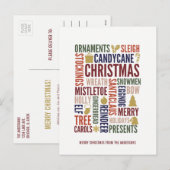 クリスマス ワーズ ホリデー ポストカード (正面/裏面)