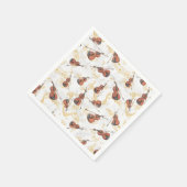 クリスマス・ヴァイオリン音楽ノート スタンダードカクテルナプキン (角)