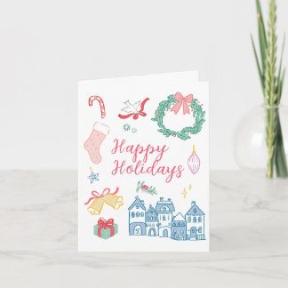 クリスマス ヴィレッジ ハッピー ホリデー クリスマス カード
