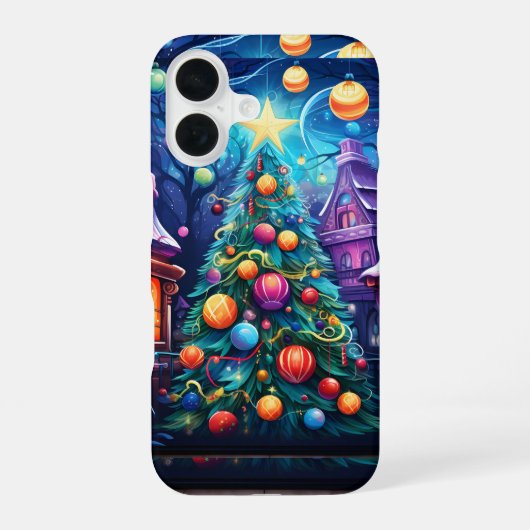 クリスマス・ヴィレッジ iPhone 16ケース (裏面)