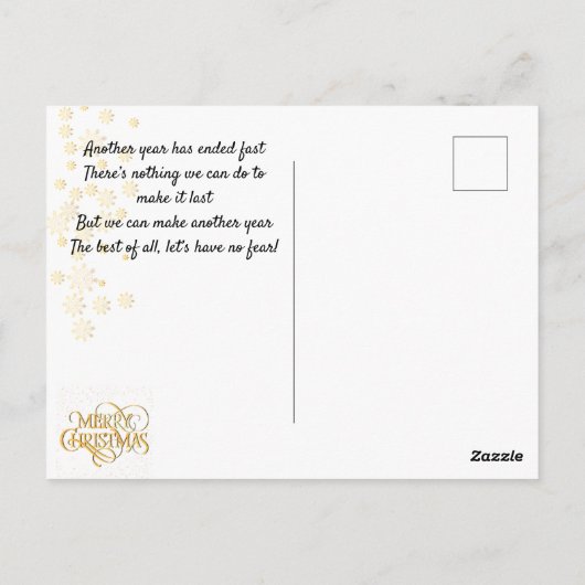 クリスマス.ヴィンテージおめでとう。 ポストカード (裏面)