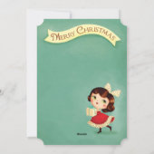 クリスマス・ヴィンテージ人形とトナカイ・カード シーズンカード (裏面)