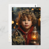 クリスマス。ヴィンテージ。おめでとう。 ポストカード (正面/裏面)